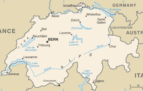 schweiz Fribourg karte